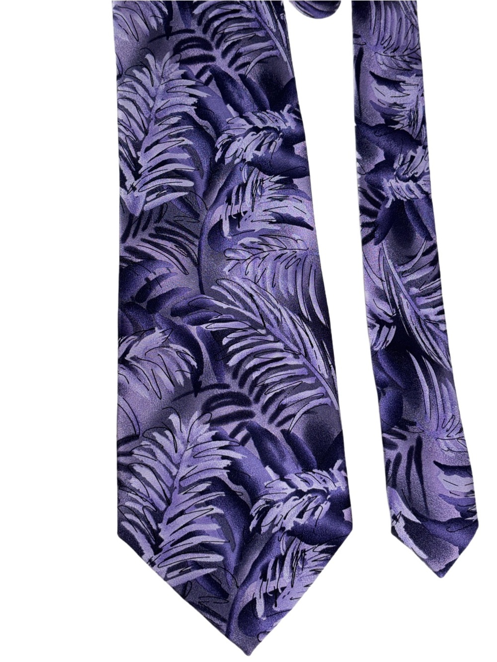 THE NATURE CONSERVANCY “Rainforest” Purple Patterned Silk Tie